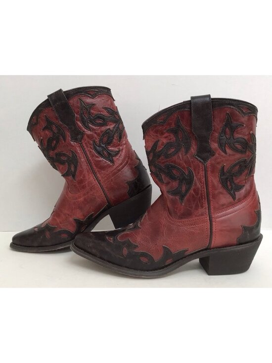 Laredo Red & Brown Leather Western Cowboy Boots Men\'s Size 7.5 main image 8
